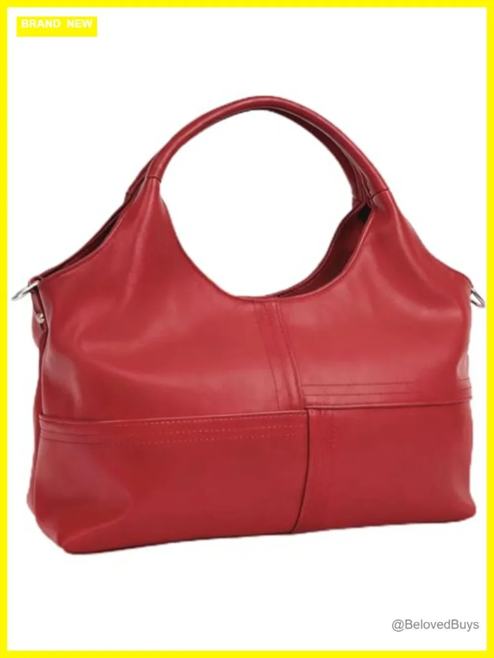 Vegan Leather Tote Hobo Bag with Detachable Satchel Strap